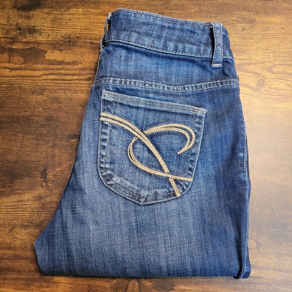Chico's Jeans Womens 00 R = 2 Skinny Mid Rise Medium Dark Wash Stretch Denim - Picture 3 of 10
